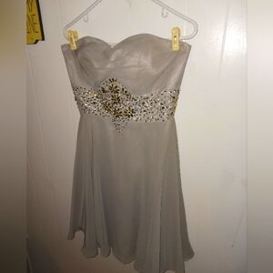 Strapless formal dress with bling
